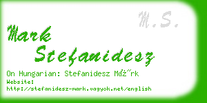 mark stefanidesz business card